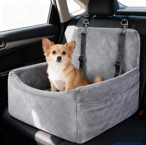 2 in 1 Luxury Dog Car Booster Seat Travel Bed